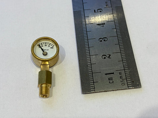 Pressure gauge 1/2inch 0-100psi with Accucraft Adapter to replace 3/4inch gauge