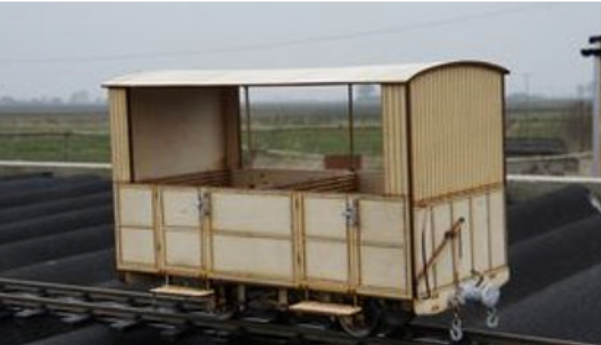 I P Engineering 16 mm scale GVT Premier OPen Third Class Passengre Carriage KIt