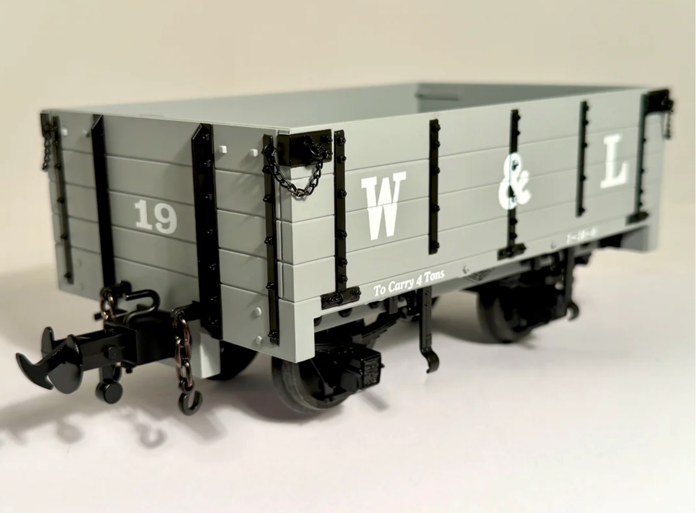 A New Accucraft W&L 4 Plank Wagon R19-3A choice of No's 19,20,21,22